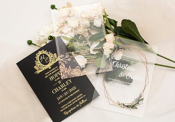 Namd Invitations acrylic invitations - Rockland County Invitations | Sparkill, NY